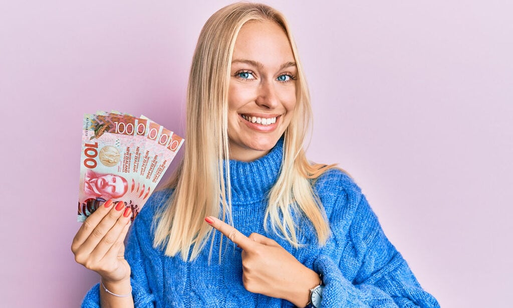 woman holding cash from Short Term Loans